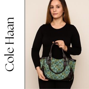 Vintage Cole Haan Navy Blue Leather Hobo Bag – Classic Style, Great Condition